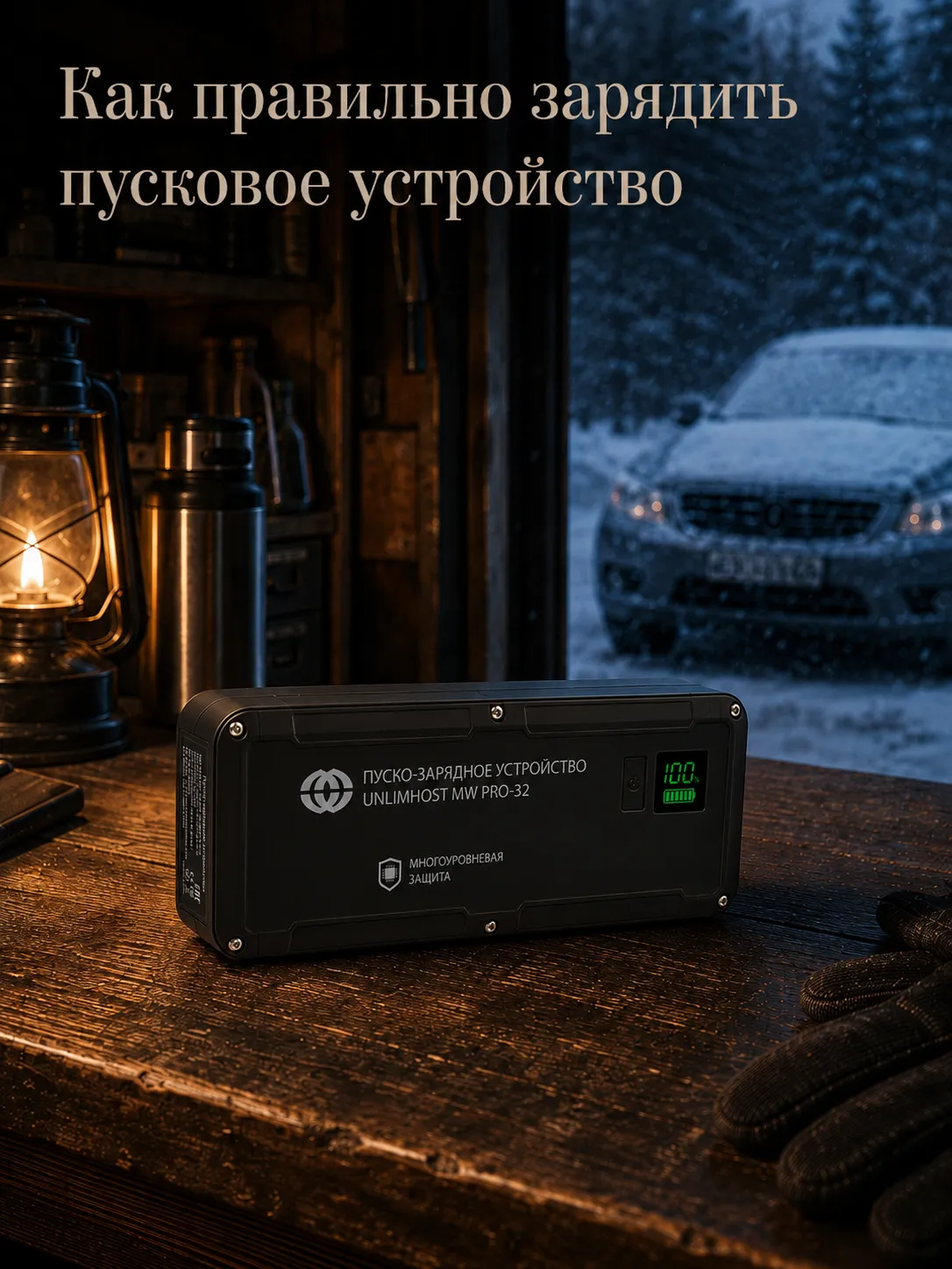 Как зарядить бустер и запустить автомобиль &mdash; UnlimHost MW PRO-32