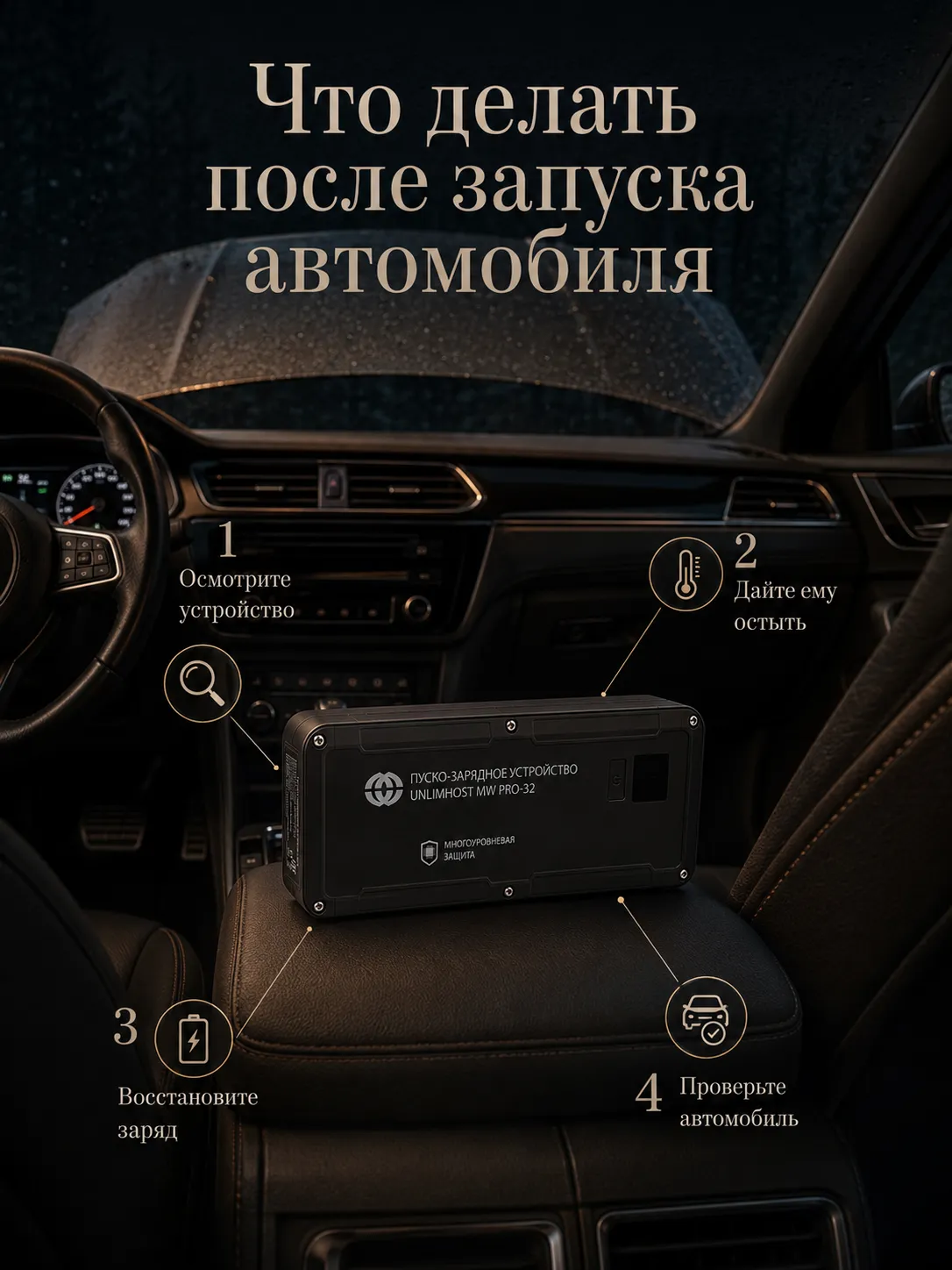 После запуска: восстановление заряда и типичные ошибки &mdash; UnlimHost MW PRO-32