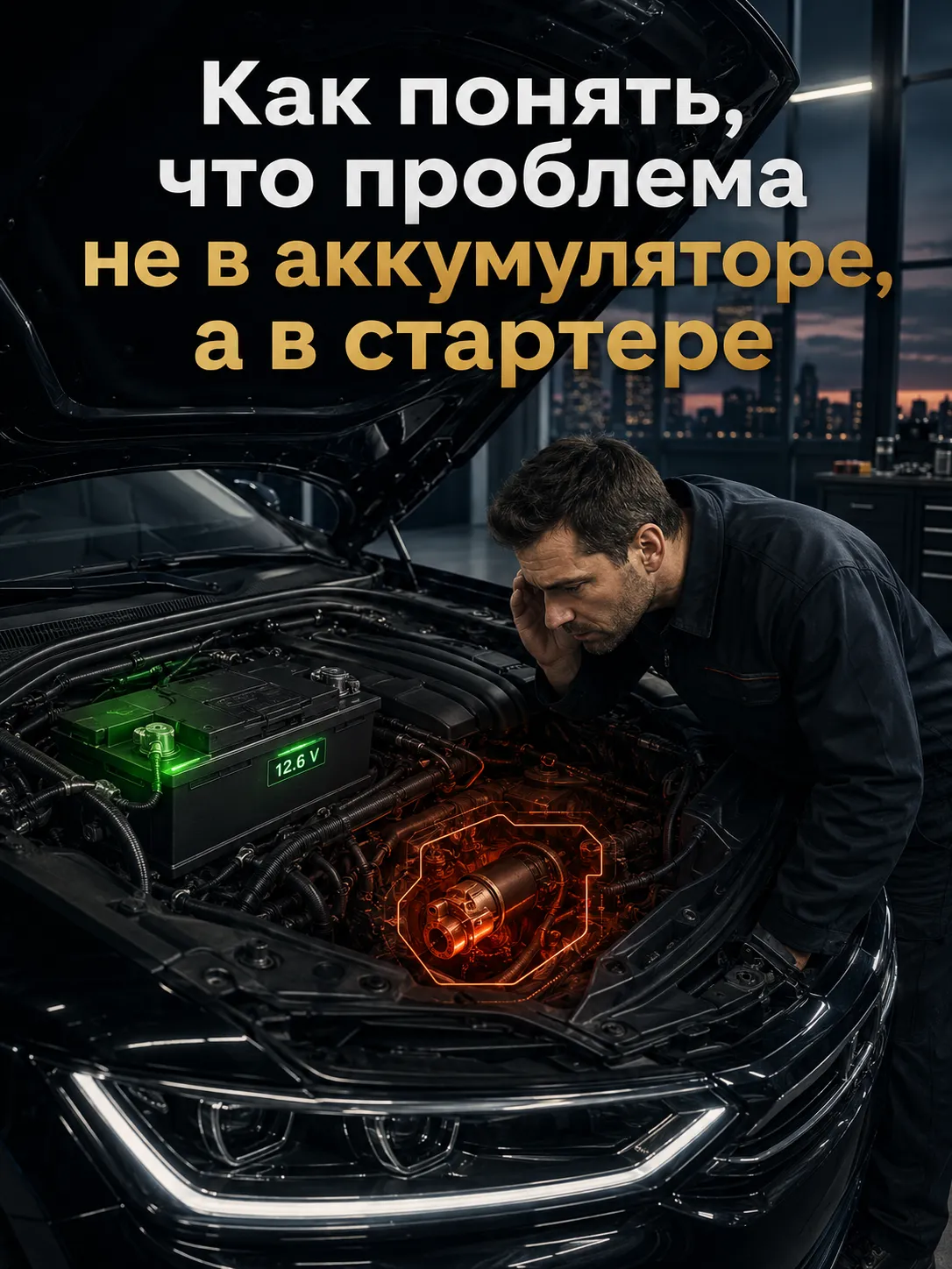 Как отличить неисправный стартер от разряженного аккумулятора