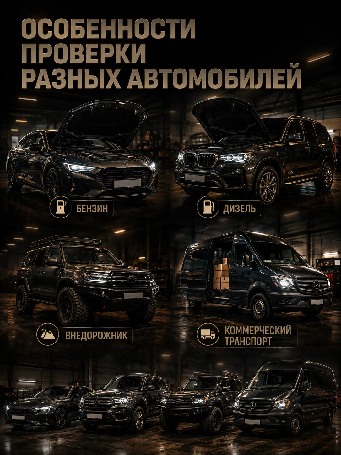 Проверка легкового автомобиля дизеля внедорожника и зимняя подготовка