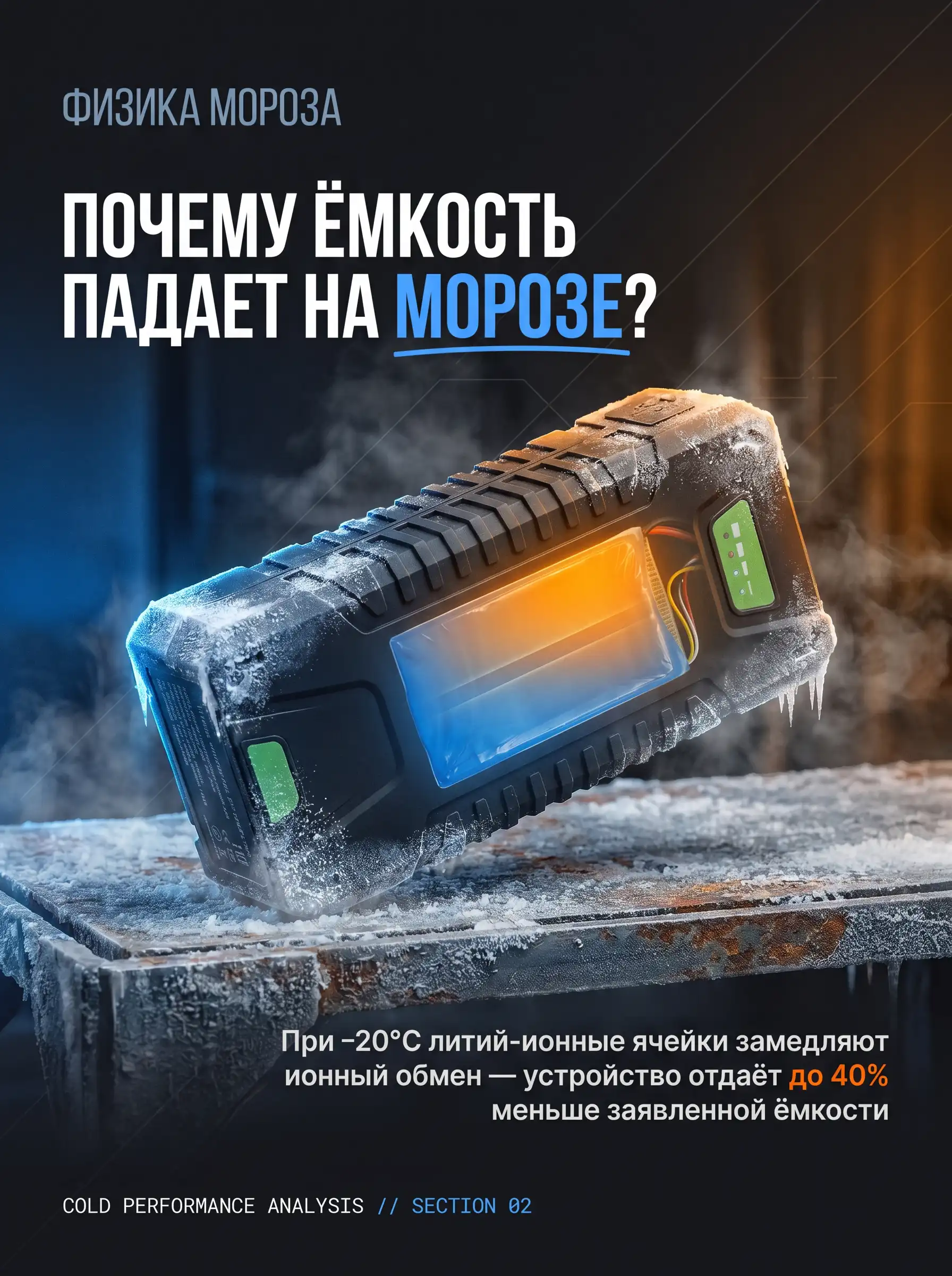 Почему пуско-зарядное устройство хуже работает на морозе