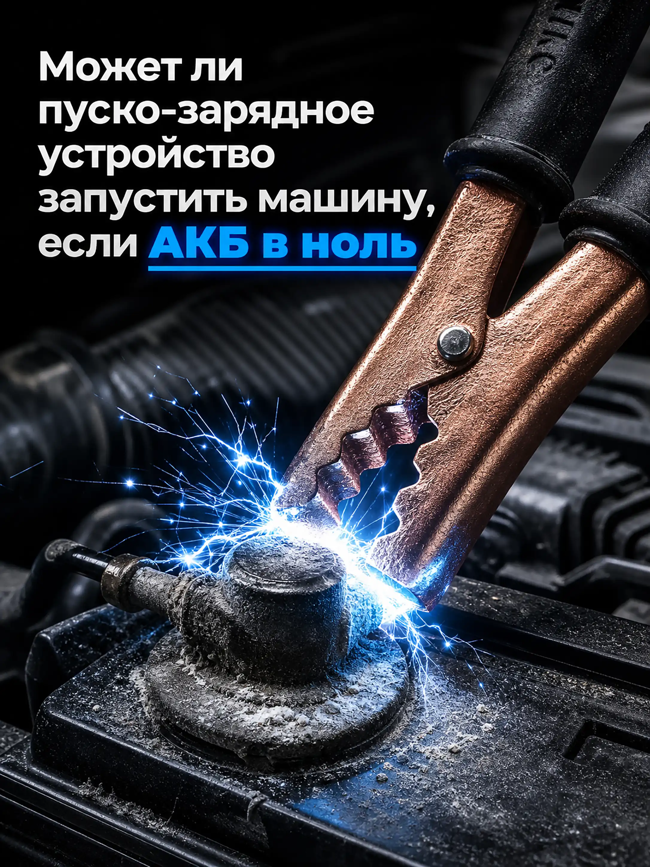 Может ли пуско-зарядное устройство запустить машину, если АКБ в ноль