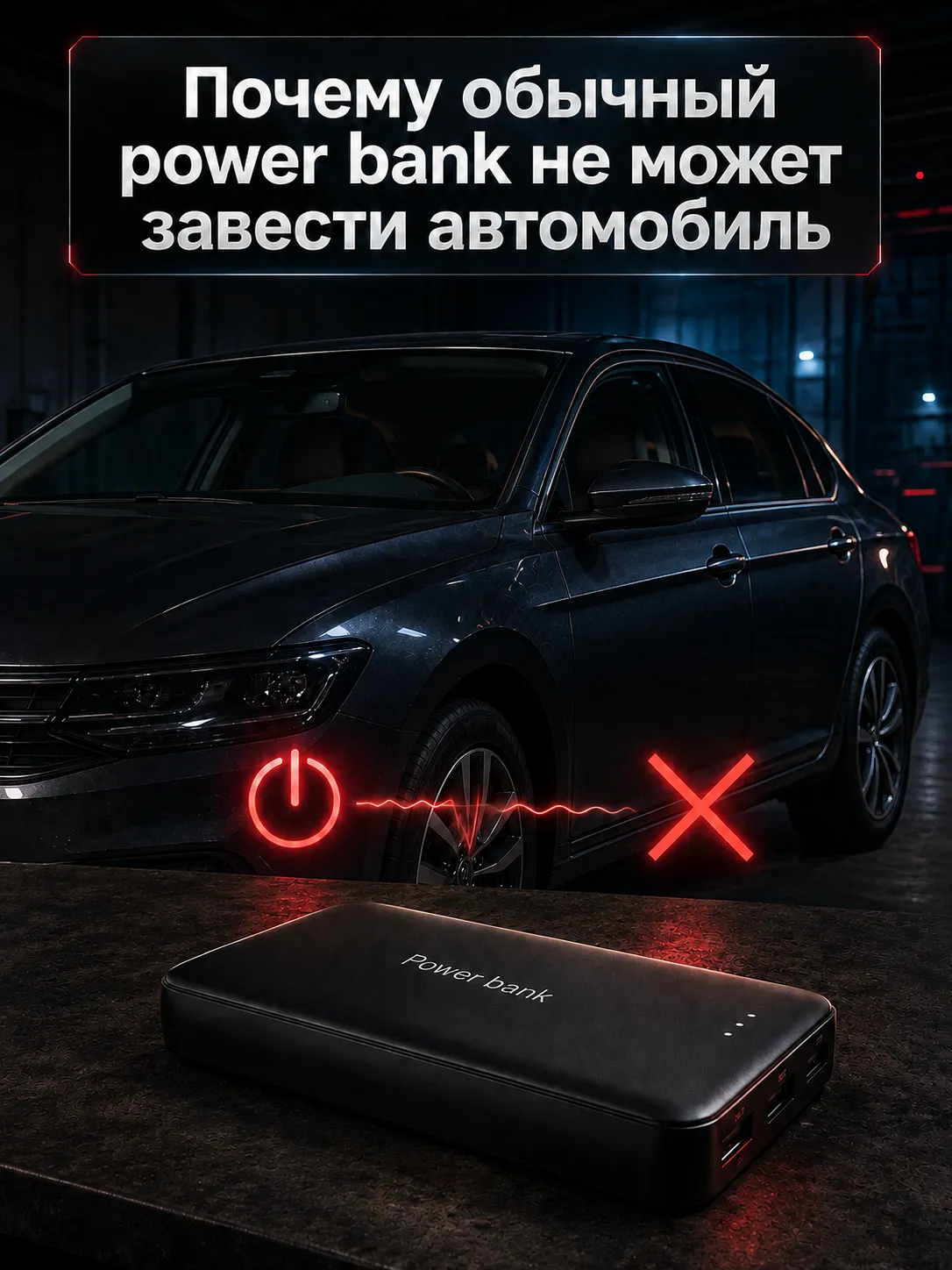 Пусковое устройство для запуска двигателя автомобиля
