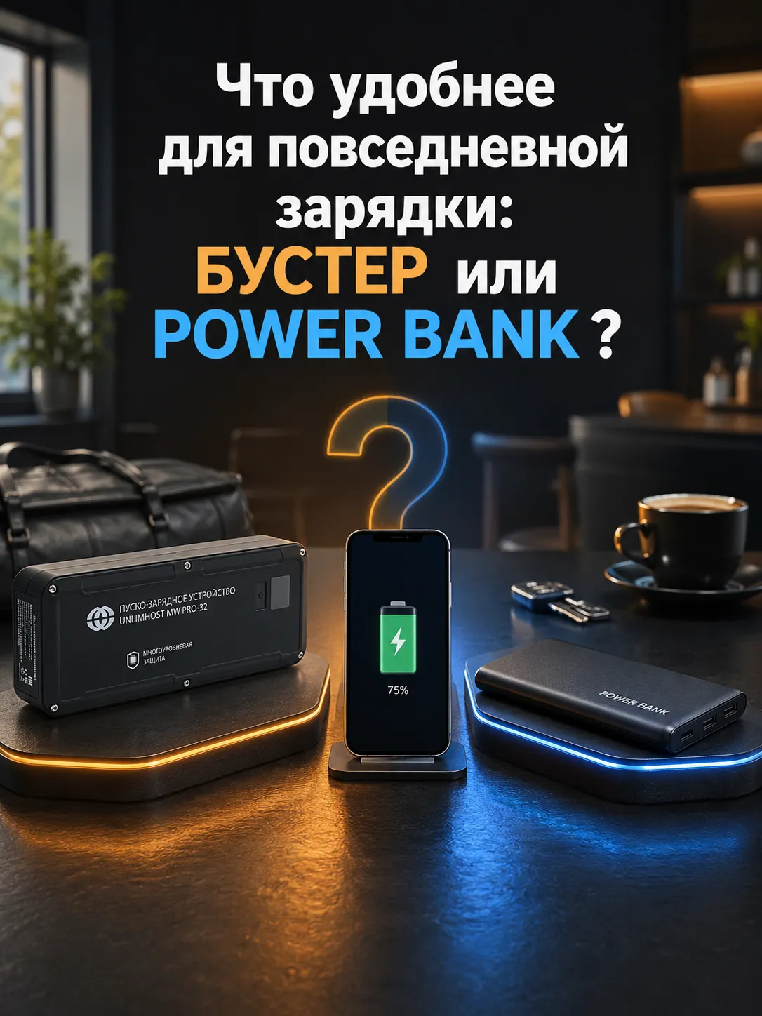 Зарядка телефона от пуско-зарядного устройства