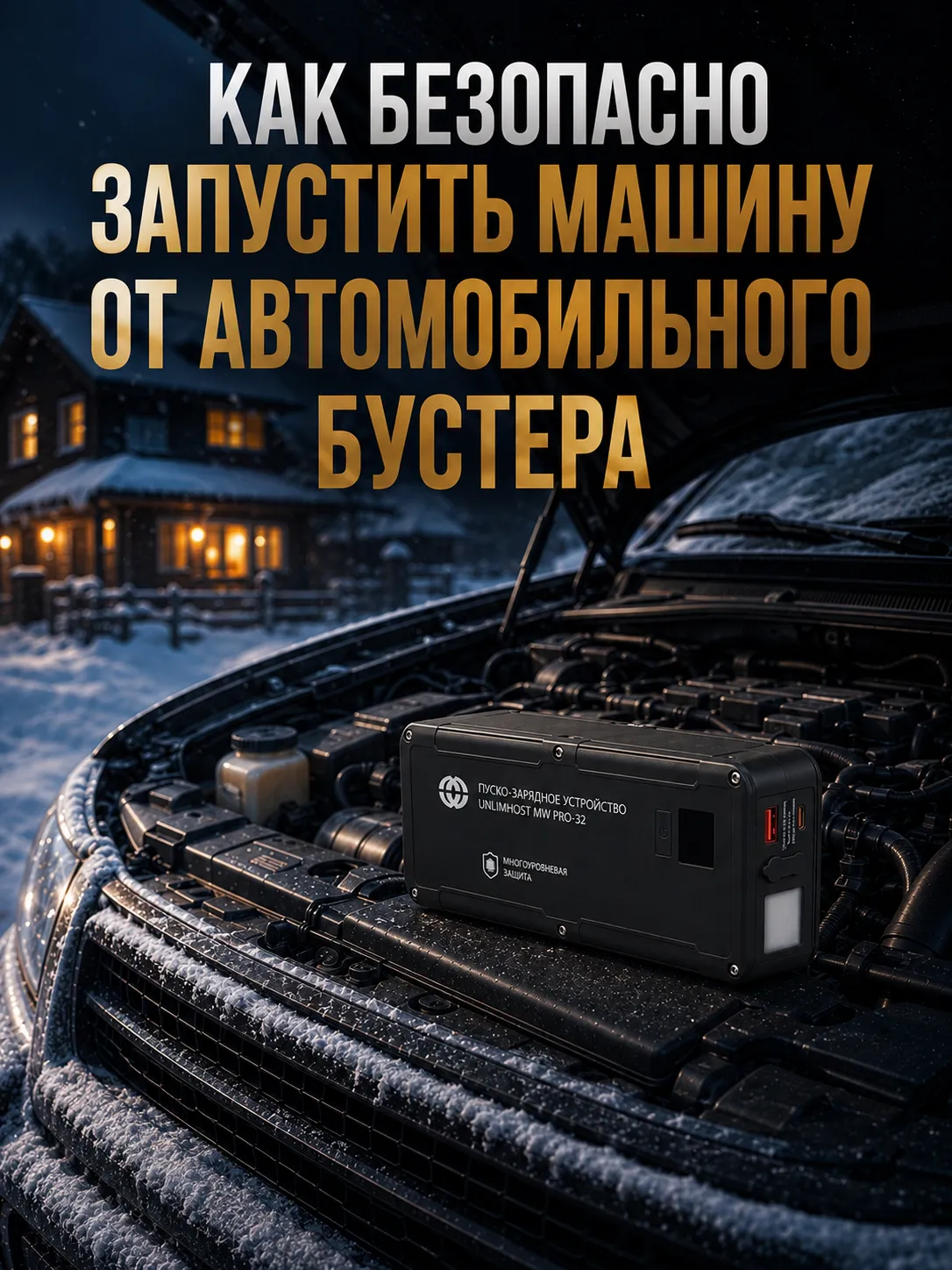 Безопасный запуск автомобиля от пускового устройства