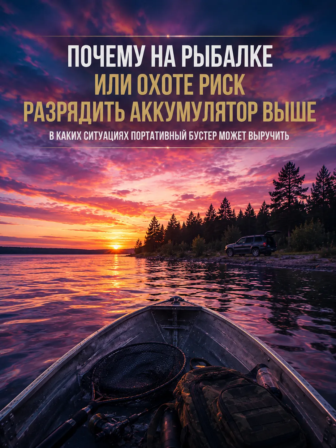 Пусковое устройство в поездке на рыбалку и охоту