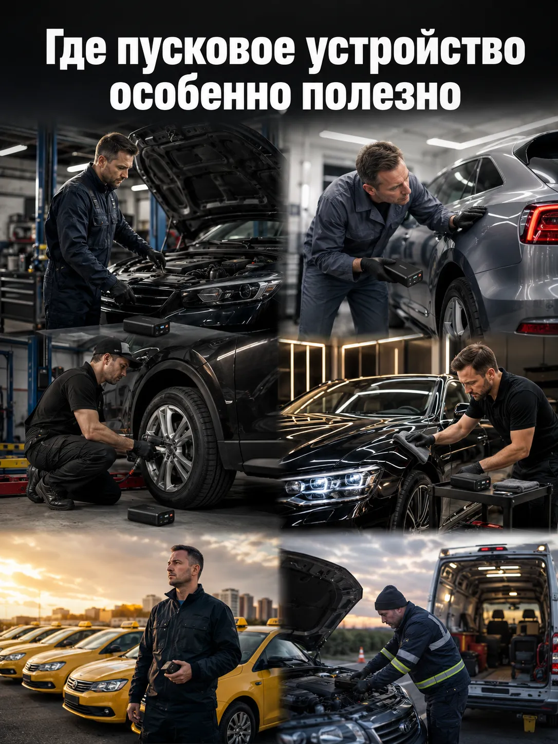 Использование пускового устройства в разных типах автосервиса