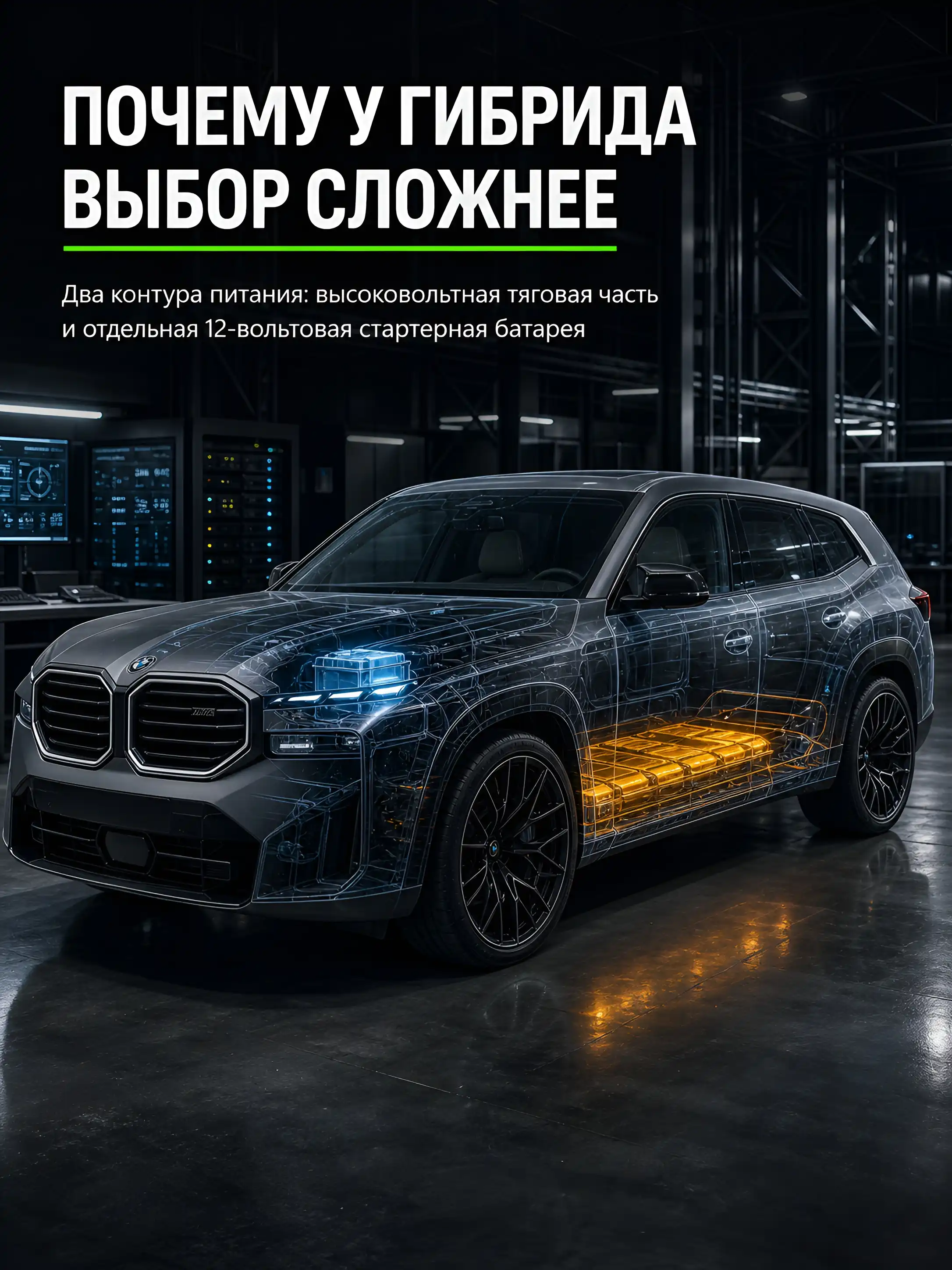 12-вольтовая и высоковольтная системы гибридного автомобиля