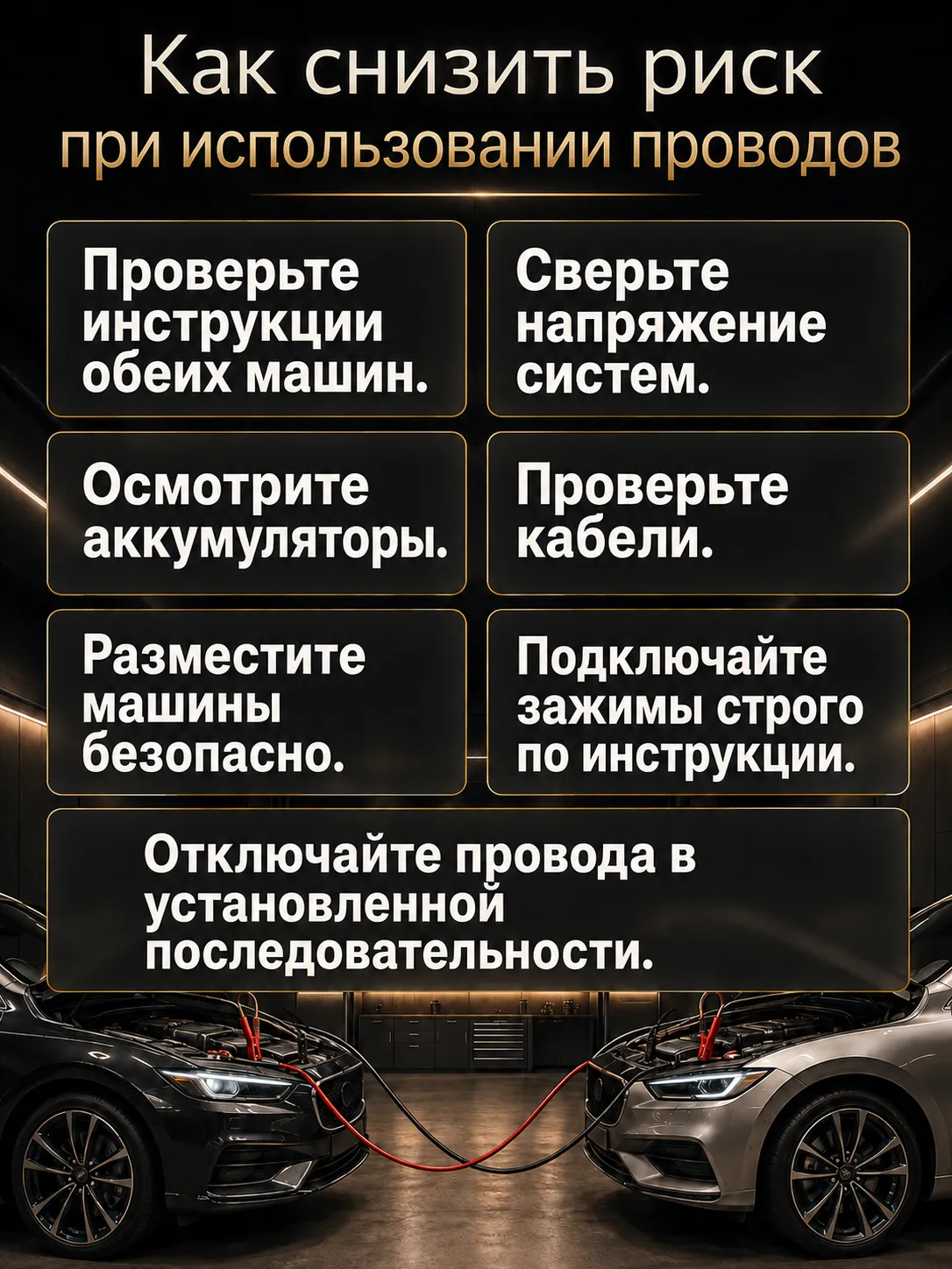 Как безопасно прикурить автомобиль проводами