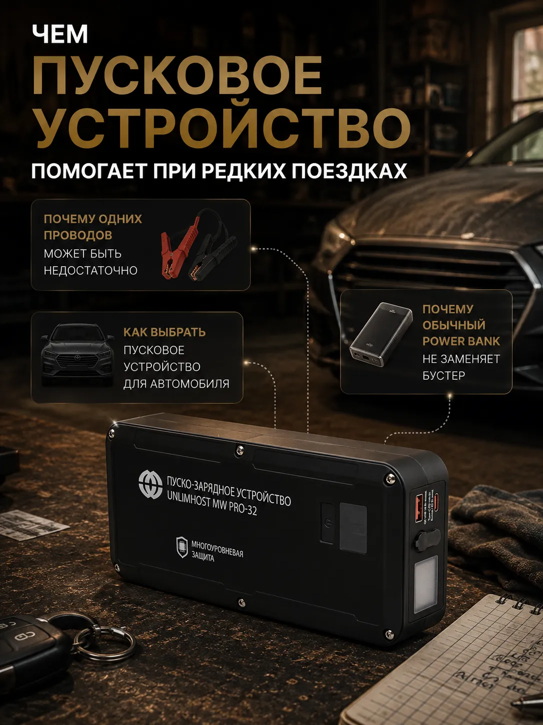 Польза автомобильного бустера и выбор пускового устройства