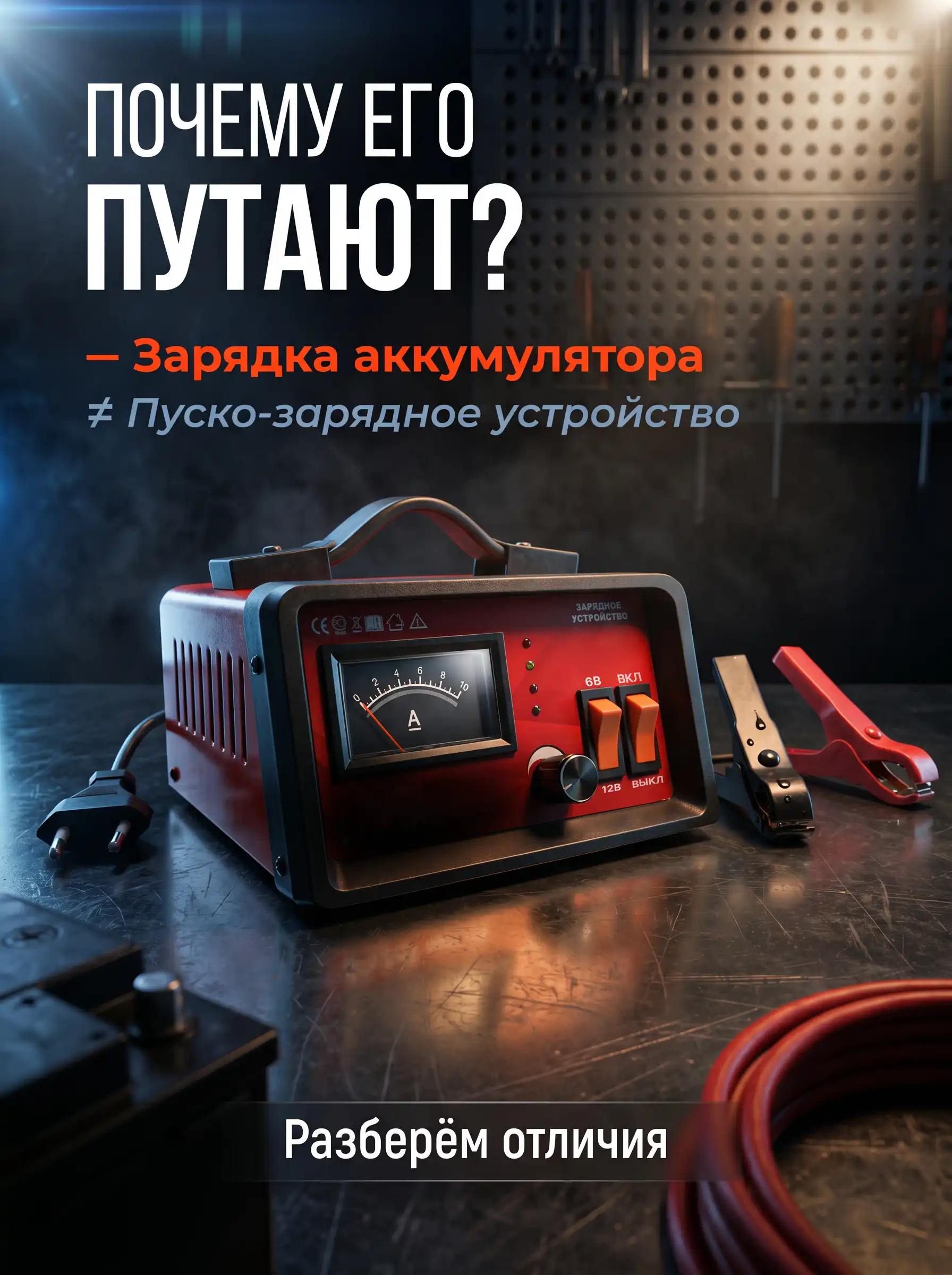 Разница между пуско-зарядным устройством и зарядкой аккумулятора
